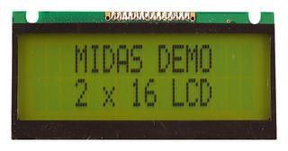 LCD DISPLAY, TRANSFLECTIVE, STN, 4.67MM MC21605FA6WE-SPTLY