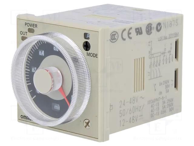 Timer; 0,05s÷300h; DPDT; 250VAC/5A; Usup: 24÷48VAC; 12÷48VDC; IP40 OMRON H3CR-A24AC/DC