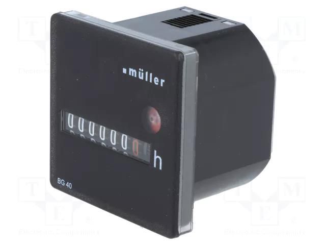 Counter: electromechanical; working time; mechanical indicator MÜLLER LCP-BW12-48VDC