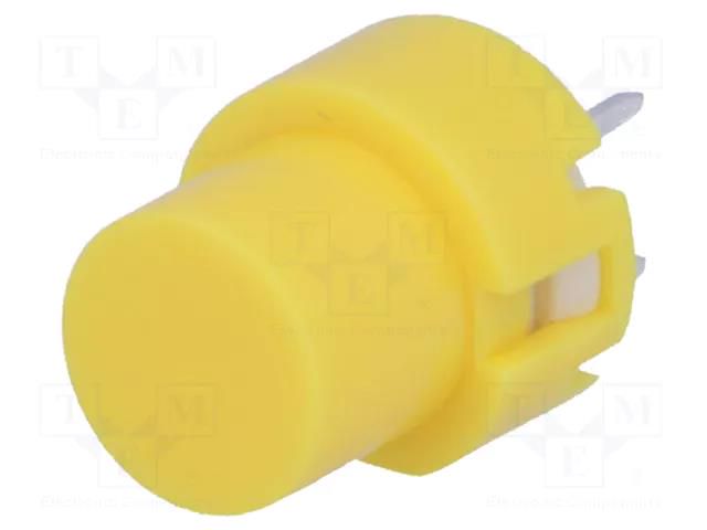 Switch: keypad; Pos: 2; SPST-NO; 0.01A/35VDC; yellow; THT; 1.3N; KS01 HIGHLY ELECTRIC KS01-BV-YELLOW