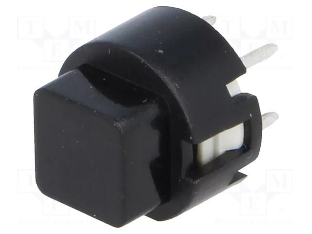 Switch: keypad; Pos: 2; SPST-NO; 0.01A/35VDC; black; THT; 1.3N; KS01 HIGHLY ELECTRIC KS01-AV-BLACK