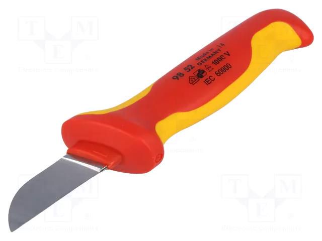 Knife; for electricians; straight; for cables; Tool length: 185mm KNIPEX KNP.9852SB