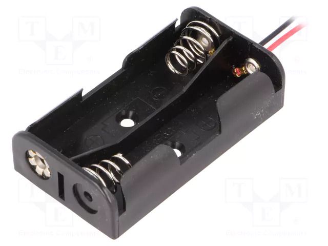 Holder; AA,R6; Batt.no: 2; on panel; cables; 150mm KEYSTONE KEYS2463