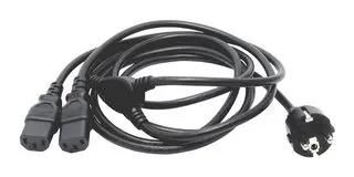 POWER CORD, CEE7/7 PLUG-2X IEC C13, 2.5M GW-151737