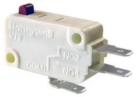 MICROSWITCH, SPST-NO, 16A, 125VAC, 100GF V19T16-CP100
