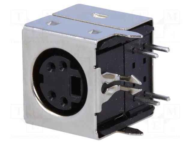 Connector: DIN mini; socket; female; PIN: 4; THT; angled 90° CONNFLY MDC-204E