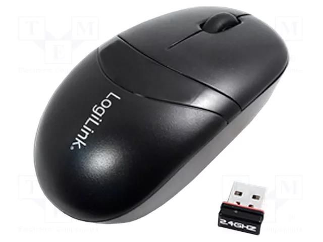 Mouse; black; USB; wireless,mini,optical; No.of butt: 3 LOGILINK PC-ID0069