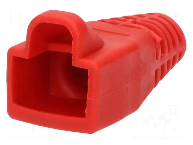 RJ45 plug boot; 6mm; red ENCITECH RJ45SRB-R