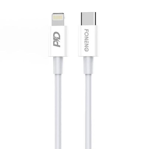 USB-C cable for Lighting Foneng X31, 20W 1m (white), Foneng X31 Type-C to ip