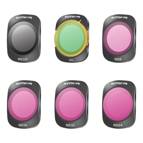 6 filters MCUV CPL ND8/16/32/64 Sunnylife for Pocket 3, Sunnylife OP3-FI740