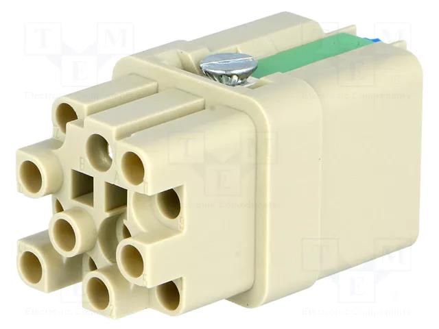 Connector: HDC; contact insert; female; 10A; 400V; Han Q; PIN: 13 HARTING 09120123101