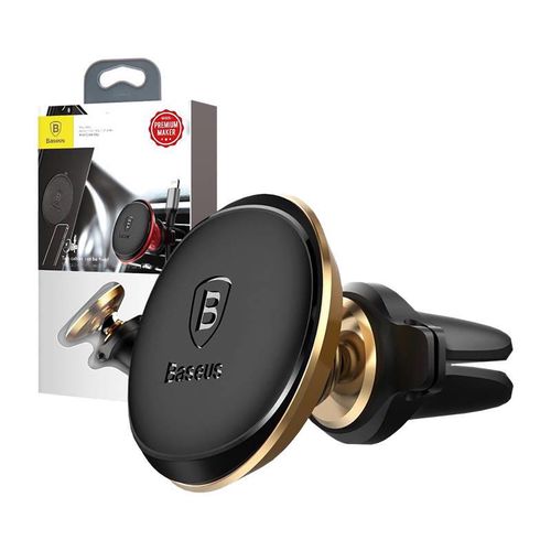 Baseus Magnetic Air Vent Car Mount Holder with cable clip Gold, Baseus C40141201G13-00