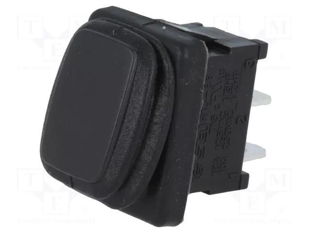 ROCKER; SPST; Pos: 2; ON-OFF; 10A/250VAC; black; IP65; none; 50mΩ SCI R1366A802