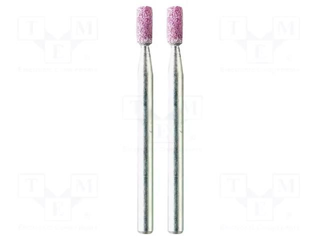 Grindingstone; Ø: 3mm; Ø: 3mm; aluminium oxide; Bit len: 8mm; 2pcs. PG MINI PG-M2010