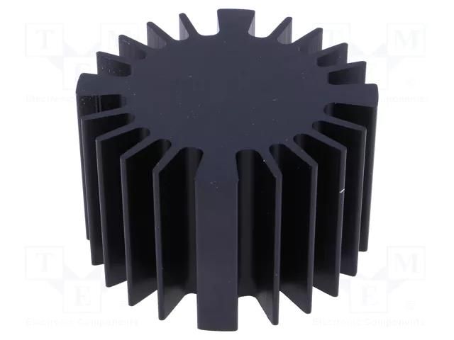 Heatsink; LED; Ø: 60mm; H: 37.5mm; black FISCHER ELEKTRONIK SK56937.5