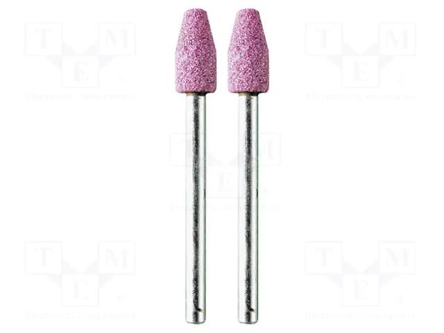 Grindingstone; Ø: 6mm; Ø: 3mm; aluminium oxide; Bit len: 12mm; 2pcs. PG MINI PG-M2190