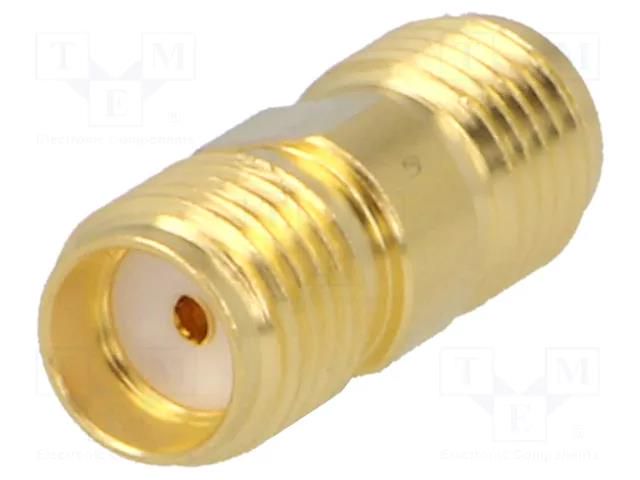 Coupler; SMA female,both sides; straight; 50Ω; PTFE; gold-plated AMPHENOL RF SMA7071A23G50