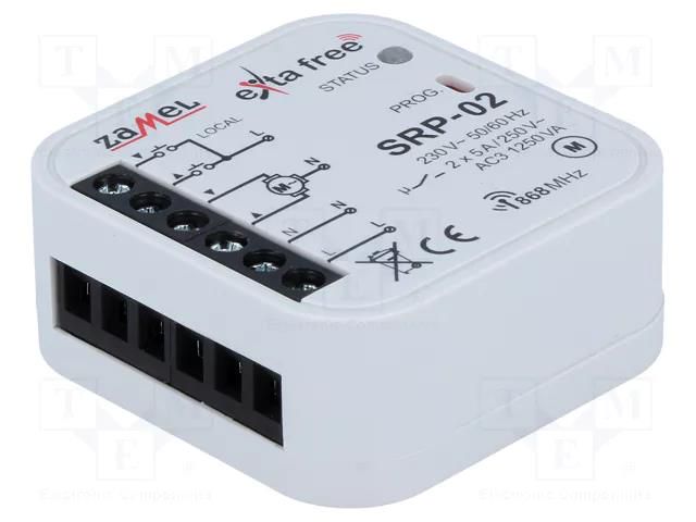 Blinds controller; flush mount; 230VAC; NO x2; IP20; Ioper.max: 5A ZAMEL SRP-02