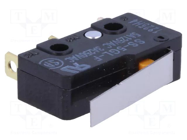 Microswitch SNAP ACTION; 5A/250VAC; with lever; SPDT; ON-(ON) OMRON Electronic Components SS5GLF