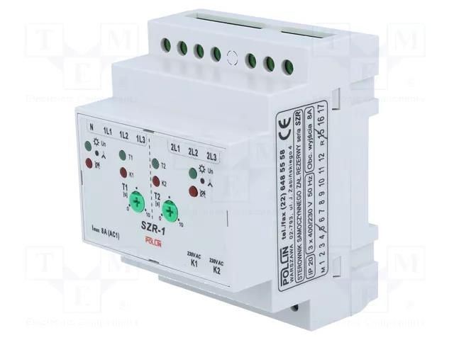 Voltage monitoring relay; for DIN rail mounting; SPST-NO; IP20 POLLIN SZR-1