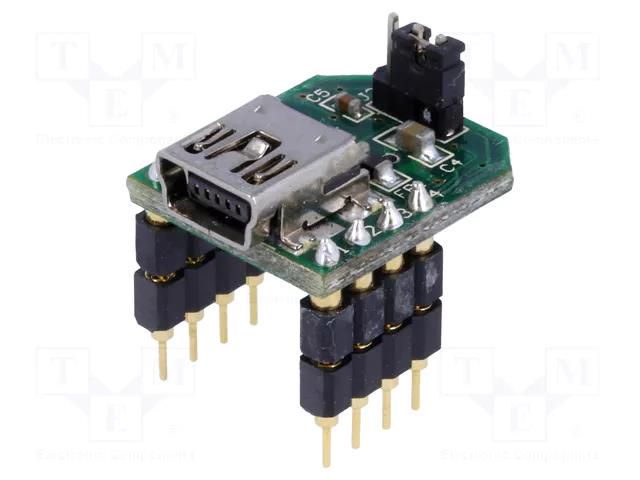 Module: USB; UART; -40÷85°C; 5VDC; pin strips,USB B mini FTDI UB232R