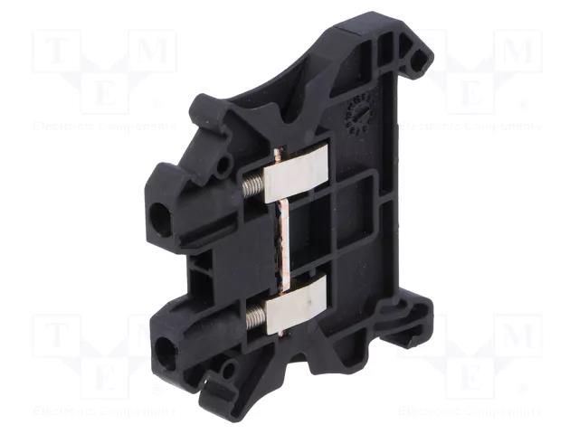 Splice terminal: rail; 24A; 1kV; screw terminal; black; polyamide PHOENIX CONTACT UT2.5BK