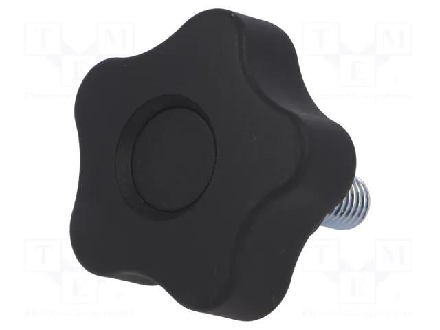 Knob; Ø: 40mm; Ext.thread: M8; 16mm; H: 27mm; technopolymer PP ELESA+GANTER VCT.40P-M8X16