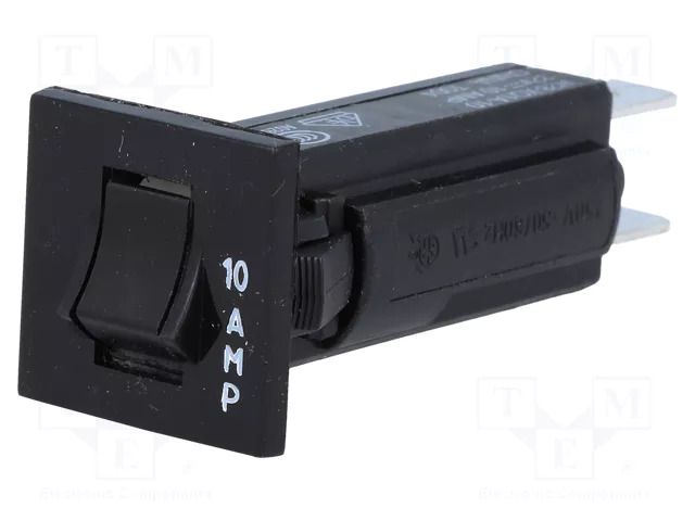 Circuit breaker; Urated: 250VAC; 32VDC; 10A; SPST-NC; Poles: 1; MCB TE Connectivity W28-XQ1A-10