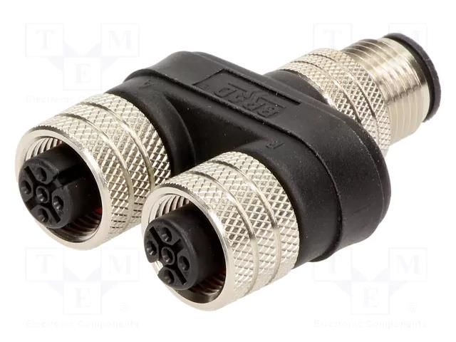 T adapter; M12 male,M12 female x2; A code-DeviceNet / CANopen MOLEX MX-120068-0137