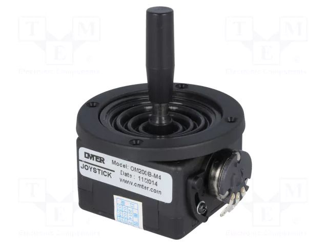 Joystick; 0÷10kΩ±5%,2- axes; Stabl.pos: 1; 10kΩ; ±5%; -10÷80°C OMTER TYXN OM200B-M4