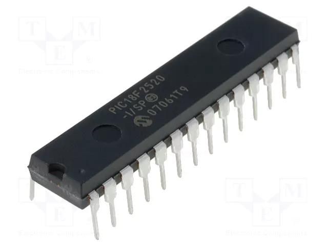 IC: PIC microcontroller; 32kB; 40MHz; 4.2÷5.5VDC; THT; DIP28; PIC18 MICROCHIP TECHNOLOGY PIC18F2520-I/SP
