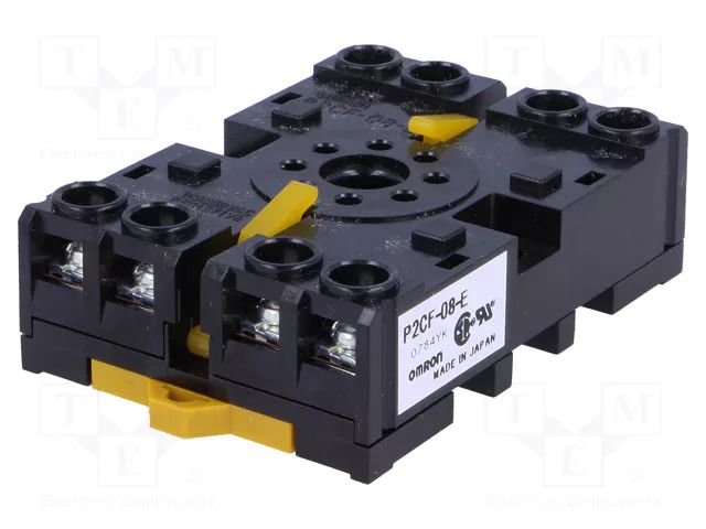 Relays accessories: socket; PIN: 8; for DIN rail mounting; 6A OMRON P2CF-08
