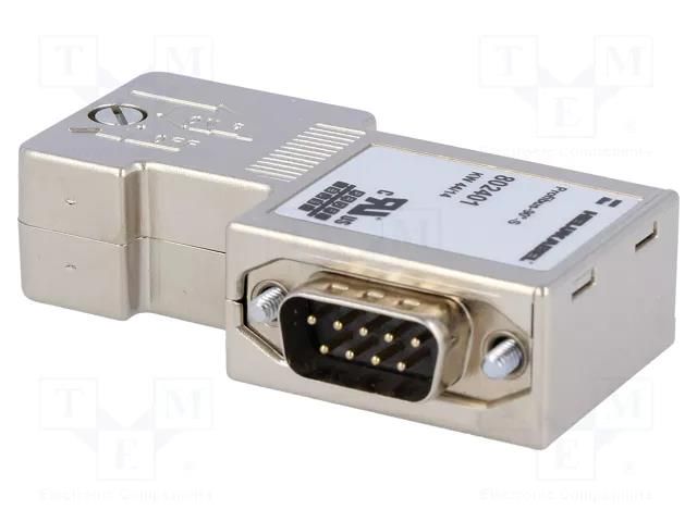 Connector: D-Sub; PIN: 9; angled 90°; screw terminal; for cable HELUKABEL PFB-90-S