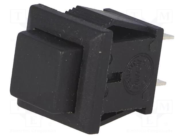 Switch: push-button; Pos: 2; SPST-NC; 1A/250VAC; ON-(OFF); 13x11mm NINIGI PS15CBK