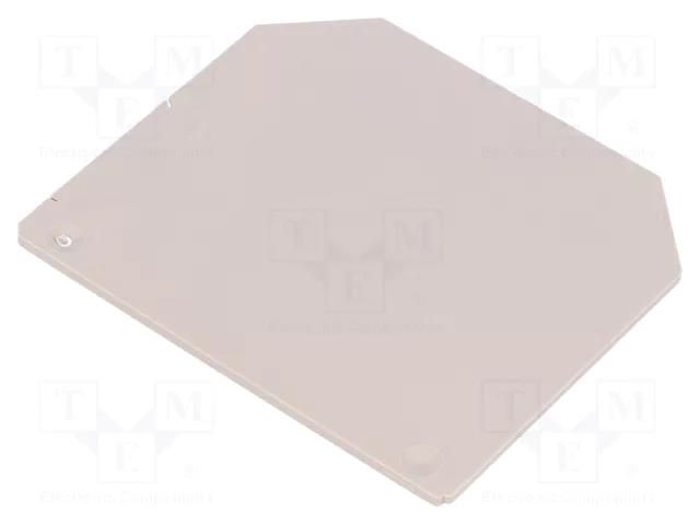 End/partition plate; beige WEIDMÜLLER WTW2.5/BE
