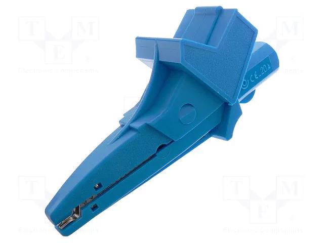 Crocodile clip; 20A; 1kVDC; blue; Grip capac: max.25mm ELECTRO-PJP PJP5004/LM-IEC-BL