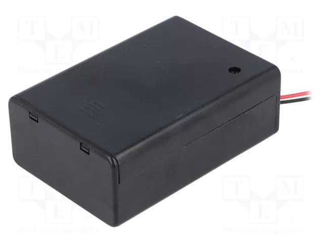 Holder; C,R14; Batt.no: 2; cables; 150mm; black COMF SBH-221A