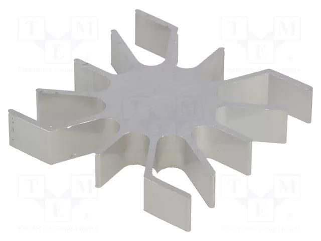 Heatsink; LED; L: 51.5mm; W: 51mm; Ø: 26mm; H: 10mm FISCHER ELEKTRONIK SK4610AL
