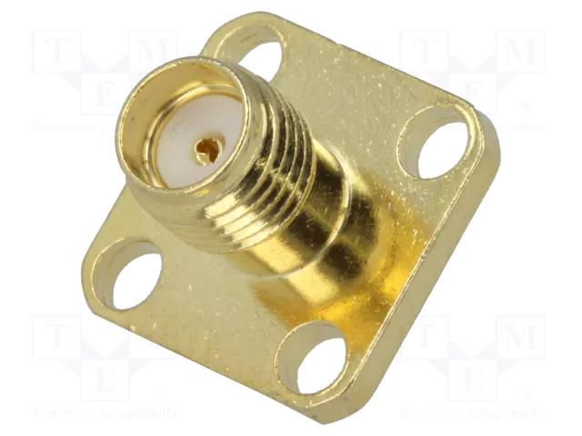 Connector: SMA; socket; female; straight; soldering; gold-plated YIZN Jiangsu Tengyu Electronics co. SMA-21