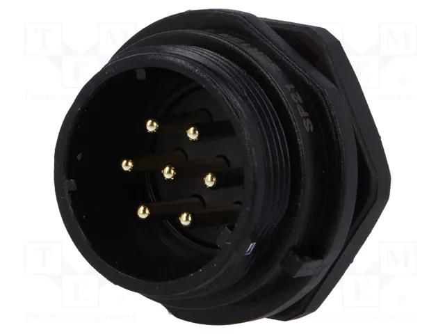 Connector: circular; socket; male; PIN: 7; IP68; SP21; 15A; 500V WEIPU SP2112/P7