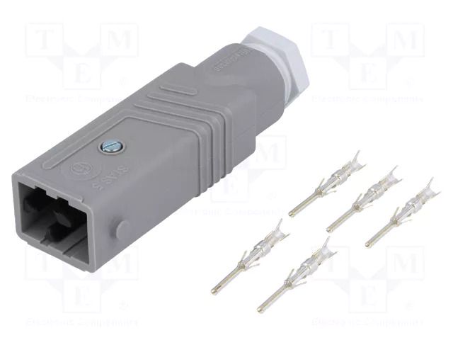 Connector: rectangular; ST; plug; male; PIN: 5; silver plated; IP54 HIRSCHMANN STAS-5