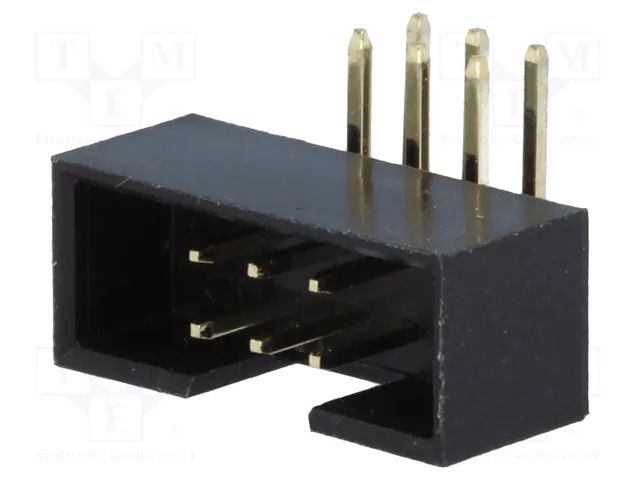 Connector: IDC; socket; male; PIN: 6; angled 90°; THT; 2mm; 2x3; black AMPHENOL COMMUNICATIONS SOLUTIONS T823-106A1R100HEU