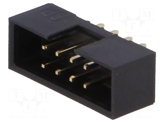 Connector: IDC; socket; male; PIN: 8; straight; THT; 2mm; 2x4; black AMPHENOL COMMUNICATIONS SOLUTIONS T823-108A1S100HEU