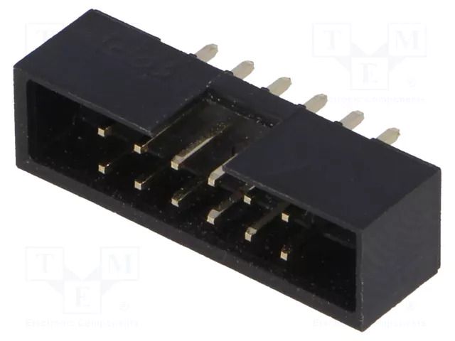 Connector: IDC; socket; male; PIN: 12; straight; THT; 2mm; 2x6; black AMPHENOL COMMUNICATIONS SOLUTIONS T823-112A1S100HEU