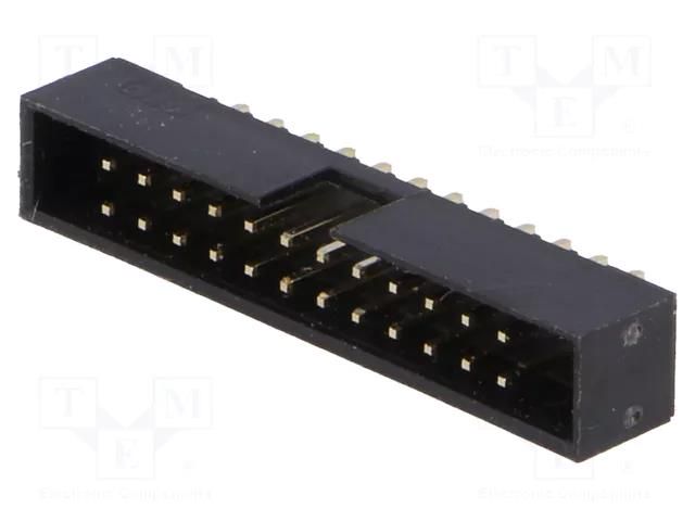 Connector: IDC; socket; male; PIN: 24; straight; THT; 2mm; 2x12; black AMPHENOL COMMUNICATIONS SOLUTIONS T823-124A1S100HEU