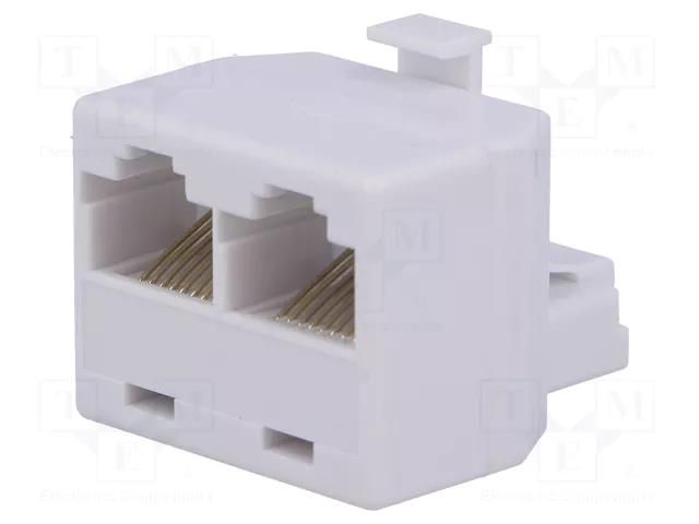 Splitter; Layout: 8p8c; RJ45 socket x2,RJ45 plug NINIGI TEL-0007-8