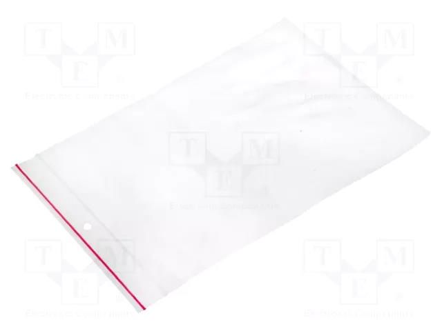 Self-seal bag; L: 200mm; Width: 150mm; Thick: 40um; polyetylene PLAST PL.TOR150X200