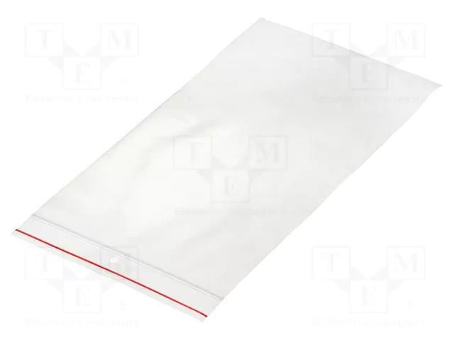 Self-seal bag; L: 250mm; Width: 150mm; Thick: 40um; polyetylene PLAST PL.TOR150X250