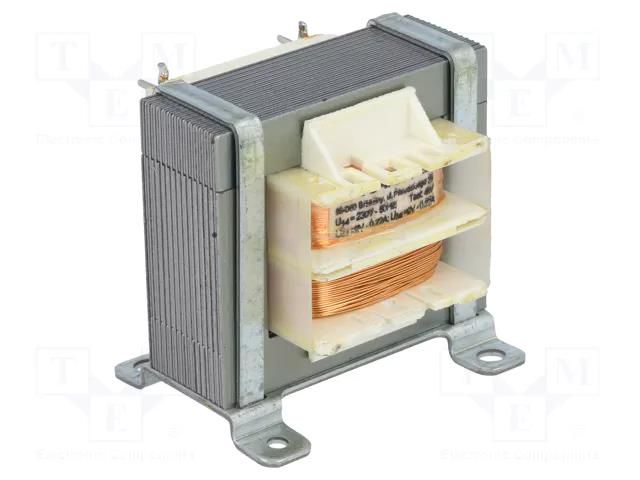 Transformer: mains; 4VA; 230VAC; 9V; 9V; 220mA; 220mA; Leads: for PCB INDEL TS4/011