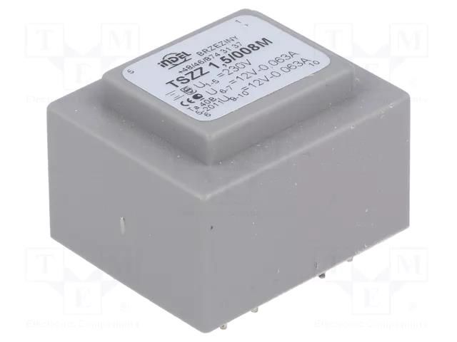 Transformer: encapsulated; 1.5VA; 230VAC; 12V; 12V; 50mA; 50mA; PCB INDEL TSZZ1.2/2X12V
